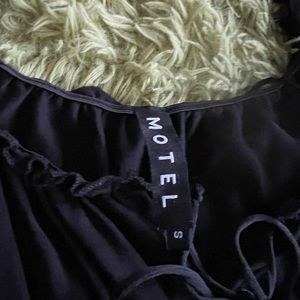 Motel Rocks black babydoll mini dress